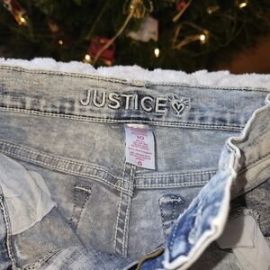 Justice Girls size 10 distressed Jeans